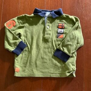 Mayoral Olive and Navy Kids Polo Shirt